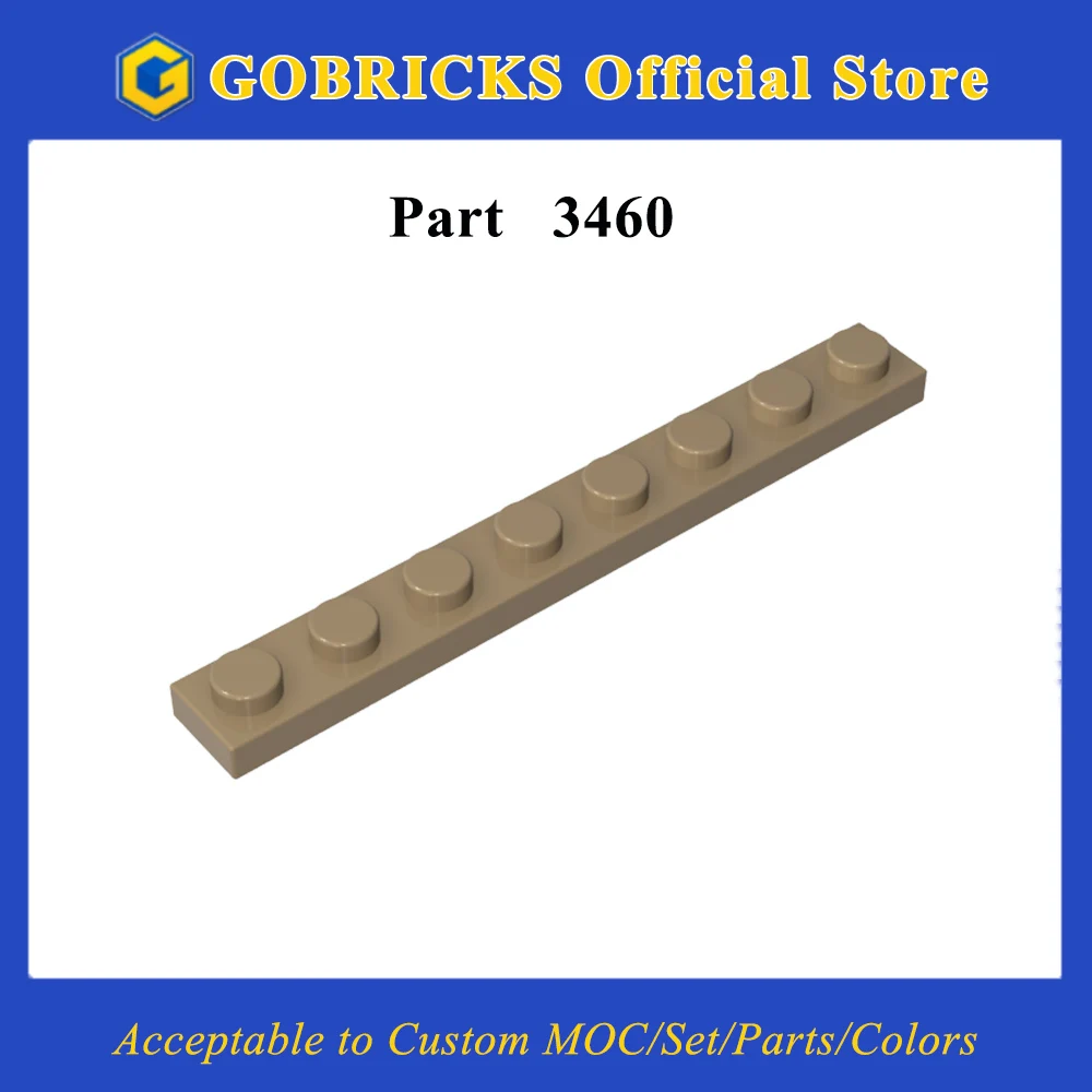 

Gobricks 1 Pcs MOC Plate 1 x 8 Bricks Compatible With 3460 Model Building Blocks Parts Children Assembles Puzzle Birthday Toys