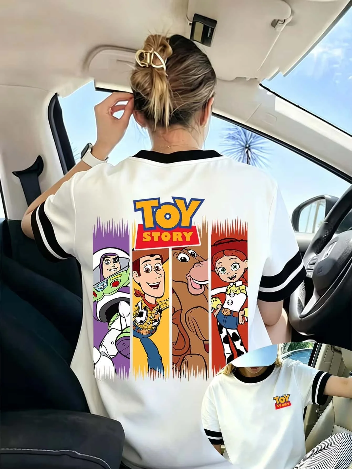 Nouveau T-shirt 52toys Toy Story à manches courtes pour femme, style rétro, tendance, décontracté, assorti pour la famille 2026