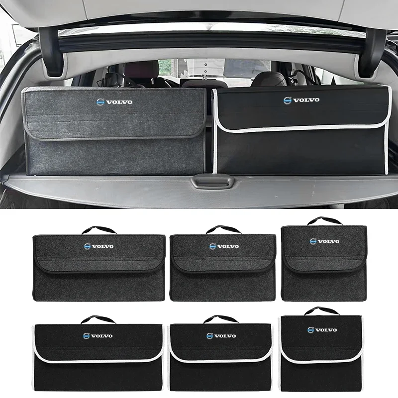 

Car Trunk Organizer Bag Foldable Stowing Tidying Storage Box For Volvo V60 V40 XC90 XC40 S60 XC60 V70 S90 V90 Auto Accessories