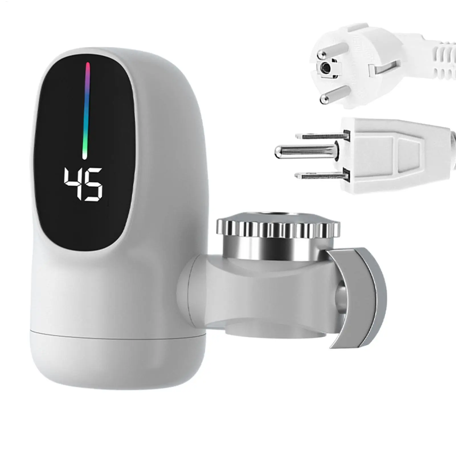 Electric Heating Faucet Fast Heating Tap Water Faucet with Led Digital Display Tap Accessories for Restroom Hotel Kitchen