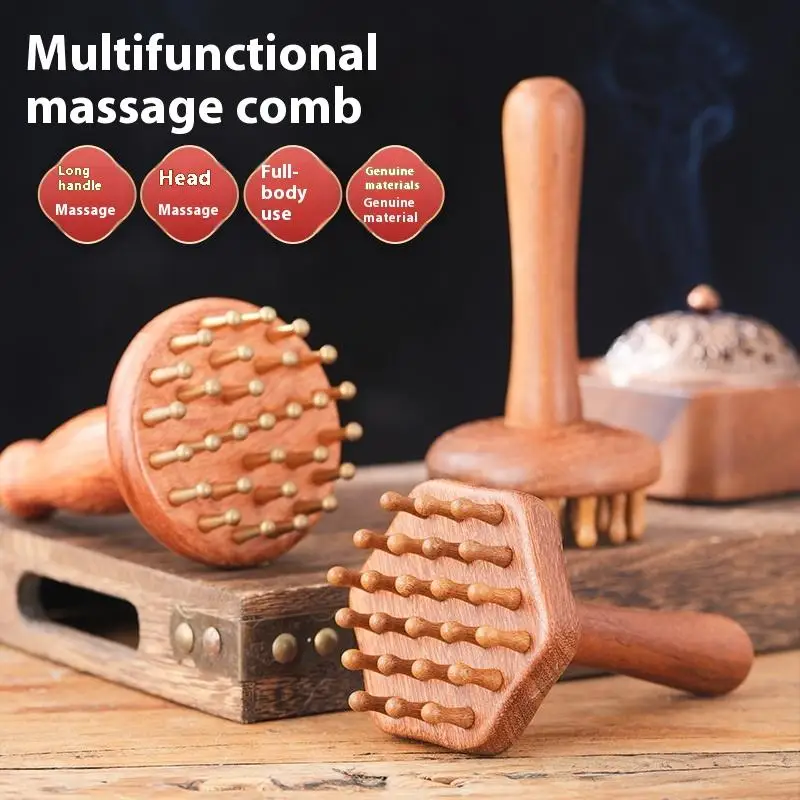 

Portable Sandalwood Gua Sha Massage Tool Head Neck Leg Body Meridian Massager Lymphatic Muscle Relief Pain Deep Tissue Massage