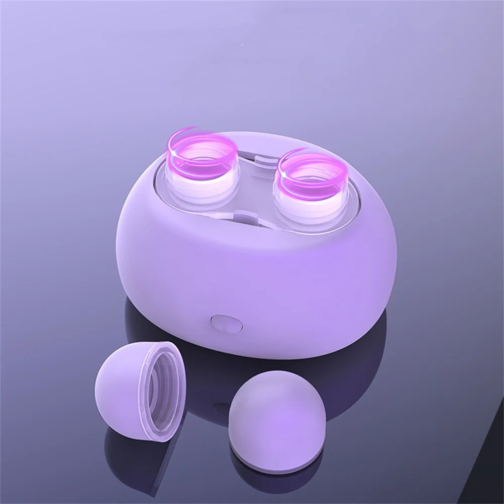 Ultrasonic Contact Lens Cleaning Machine Cute Design 56000Hz High Frequency Vibration Battery Charge Contact Lens Cleaner Tool