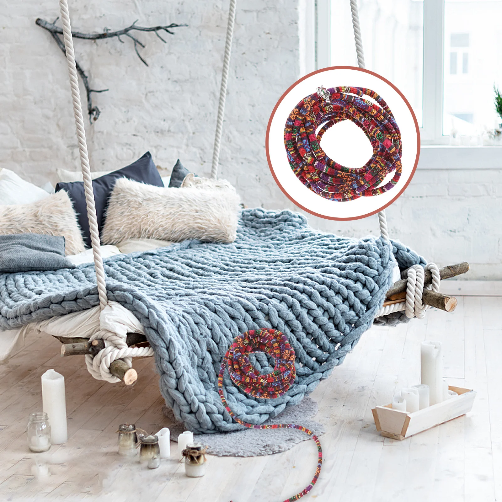 

5 Yards 6Mm Cotton Rope Diy Wall Hanging Bohemian Tapestry Weaving Craft Core Rope Decorative String For Home Decor Handmade