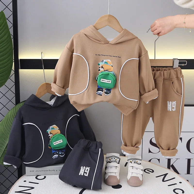 

Boys Clothing Sets Spring Autumn 2024 Children Cotton Coats Hoodies Pants 2pcs Tracksuits For Baby Sports Suit Kids Outfits 4 5Y