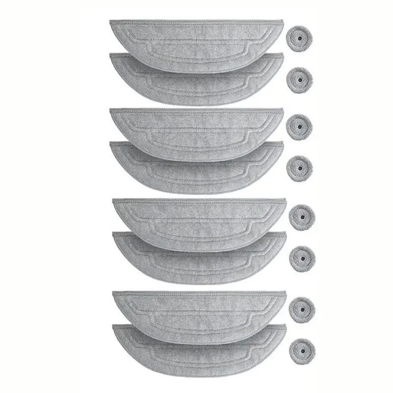 

ABMH-Microfibre Wipes Set For Roborock S8 Maxv Ultra/G20S Vibra Rise 3.0 Mopping System - Quick & Reusable & Washable