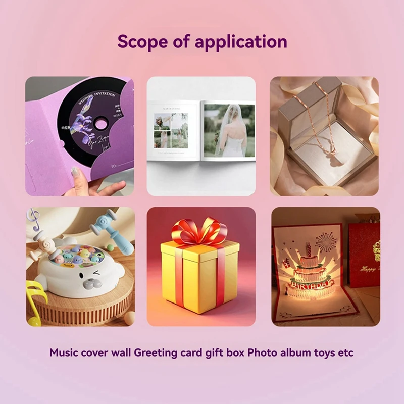 GC07A Recordable Sound Module Gift Box Christmas Birthday Card Music Cover Wall MP3 Download Voice Module