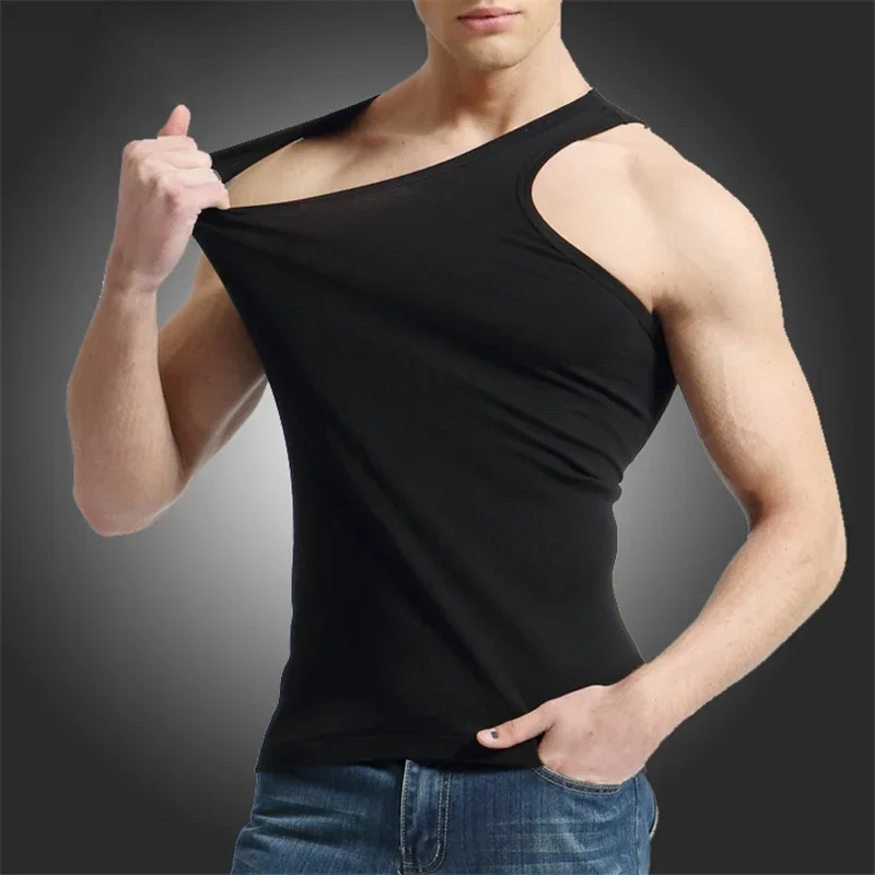 TFETTER 3PCS Men Cotton Tank Top Solid Color Underwear for Man Bodybuilding Sleeveless Slim Fit Vest Men