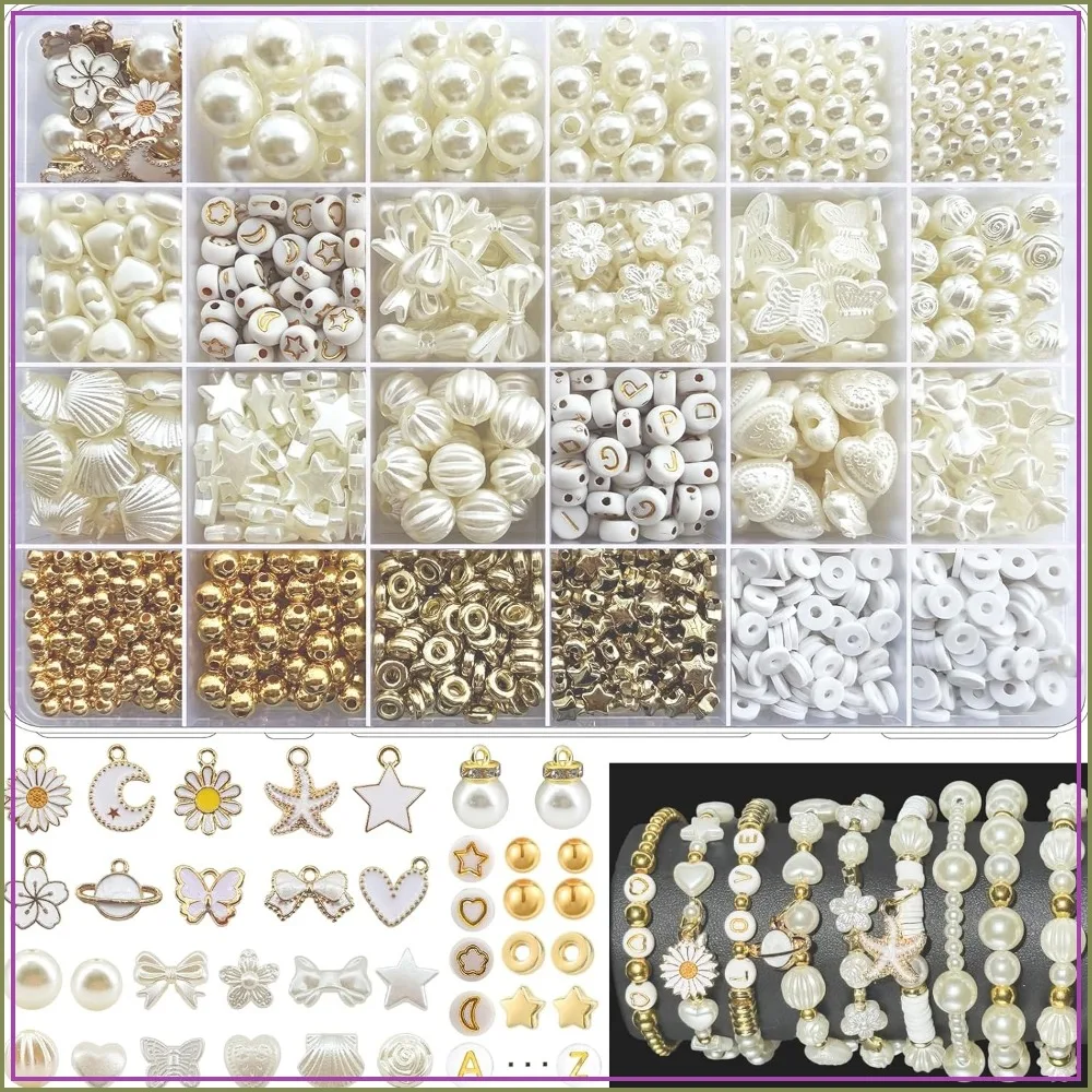 1680 Piece Pearl Beads Kit for DIY Jewelry