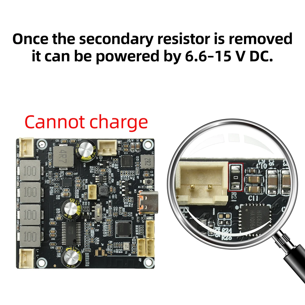 DC 6,6V-8,4V 2 X 25W Verstärkerplatine Digitaler Stereo-Audioverstärker für App-basierte Klanganpassung – Detail 12