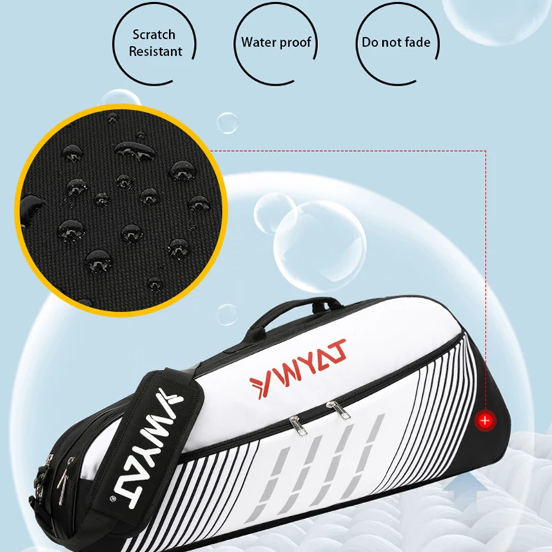 Outdoor Waterproof Badminton Bag Racket Sports Bag For Men Or Women Large Capacity Tennis Racket Bag with Shoes Compartments