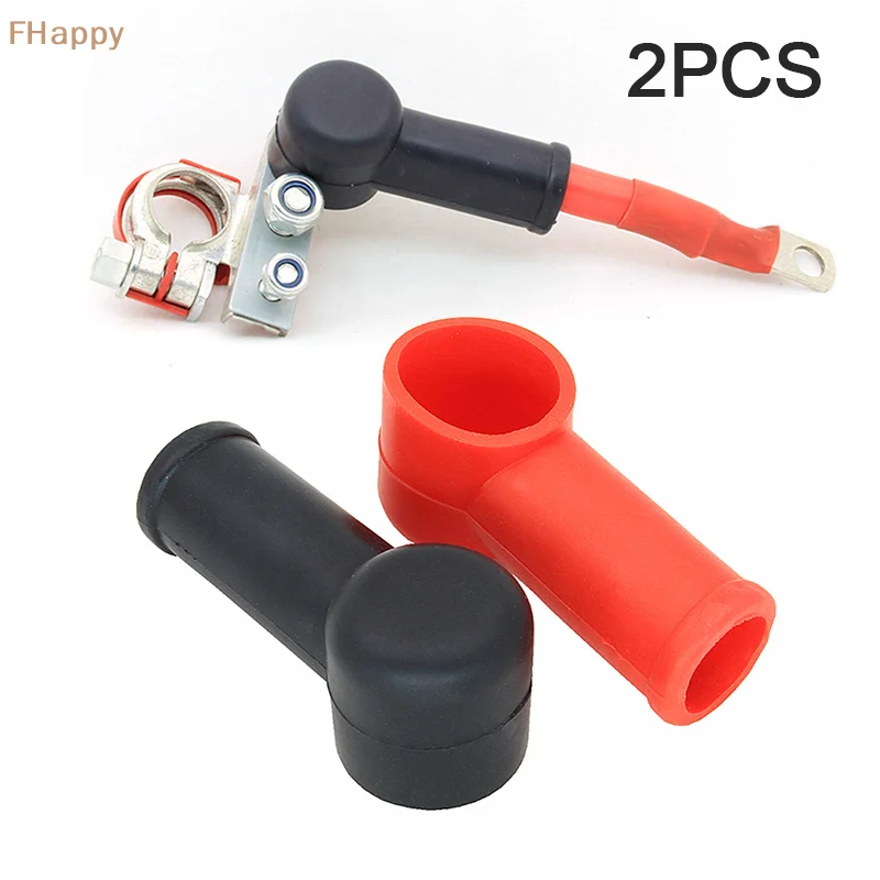 

2 Pcs Rubber Car Motorcycles Battery Negative Positive Terminal Cover Cap Boat Insulating Protector Replacement Batteries