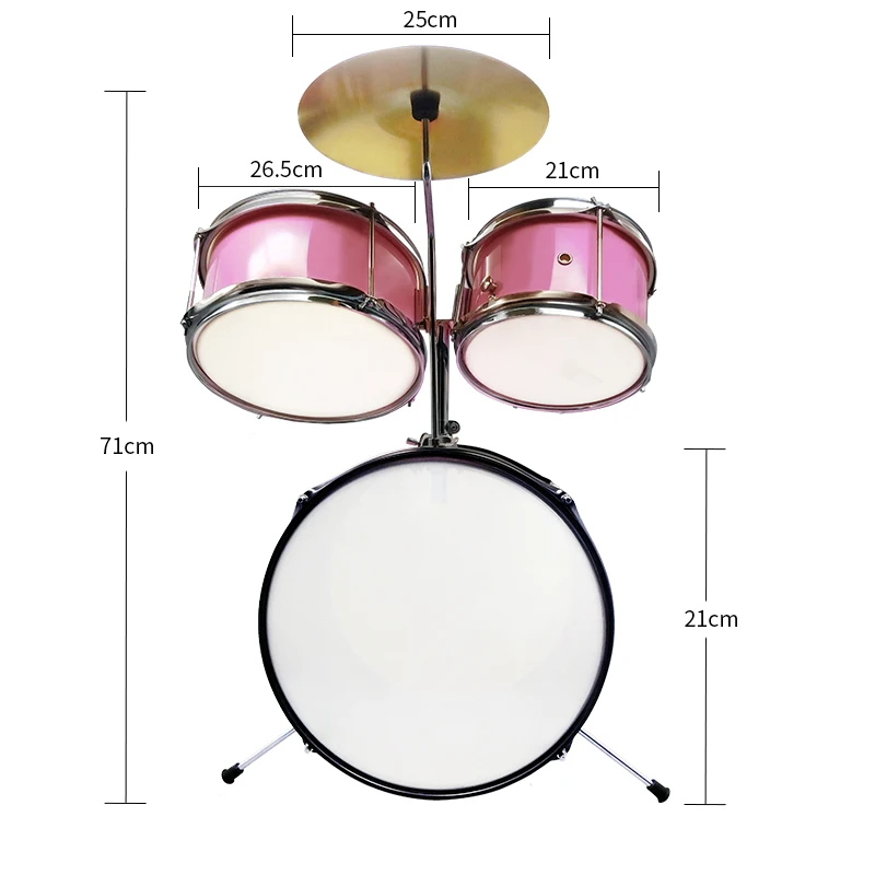 new arrival junior percussion drum kits for children drum toy kits nice color with cymbals and seat