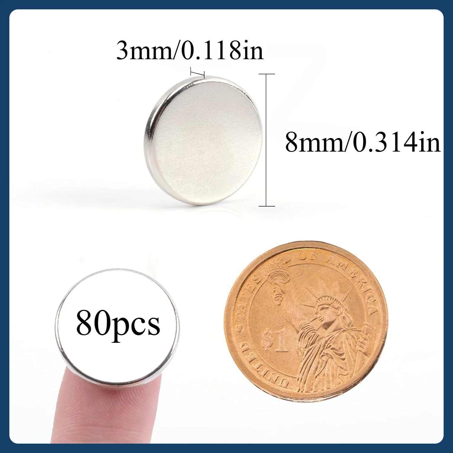 8x3/18x2mm Kühlschrankmagnete in verschiedenen Ausführungen, geeignet für Lagerhallen, Labore, Büros, Fotowände. – Detail 3