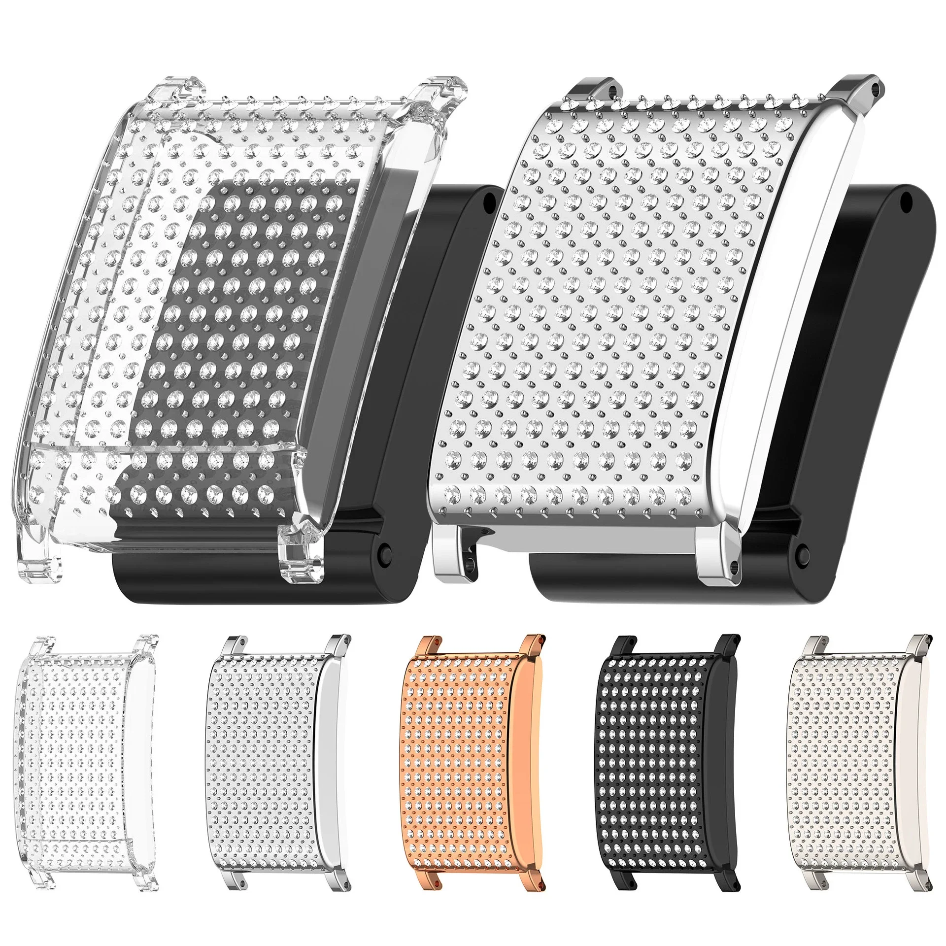 22MM Band Strap Adapter Frame with Diamonds Replacement Protective Case Protector for Whoop WHOOP 5.0 LIFE MG/PEAK/One/4.0