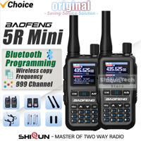 2PCS Baofeng 5R Mini Walkie Talkie Baofeng 5R Mini Walkie Talkie Type-C Charger Wireless Copy Frequency FM UV-5R Mini Ham Radio