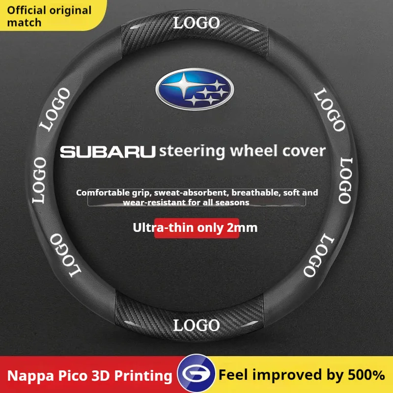 Anti-slip Microfiber leather car suede steering wheel cover for Subaru STI ascent BRZ forseter Impreza Legacy Outback XV Levorg