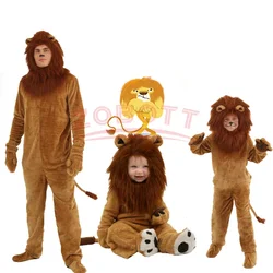 Child Deluxe Lion King Costume Baby Kids Animal Carnival Halloween Cosplay Costumes Fancy Movie Role Jumpsuits