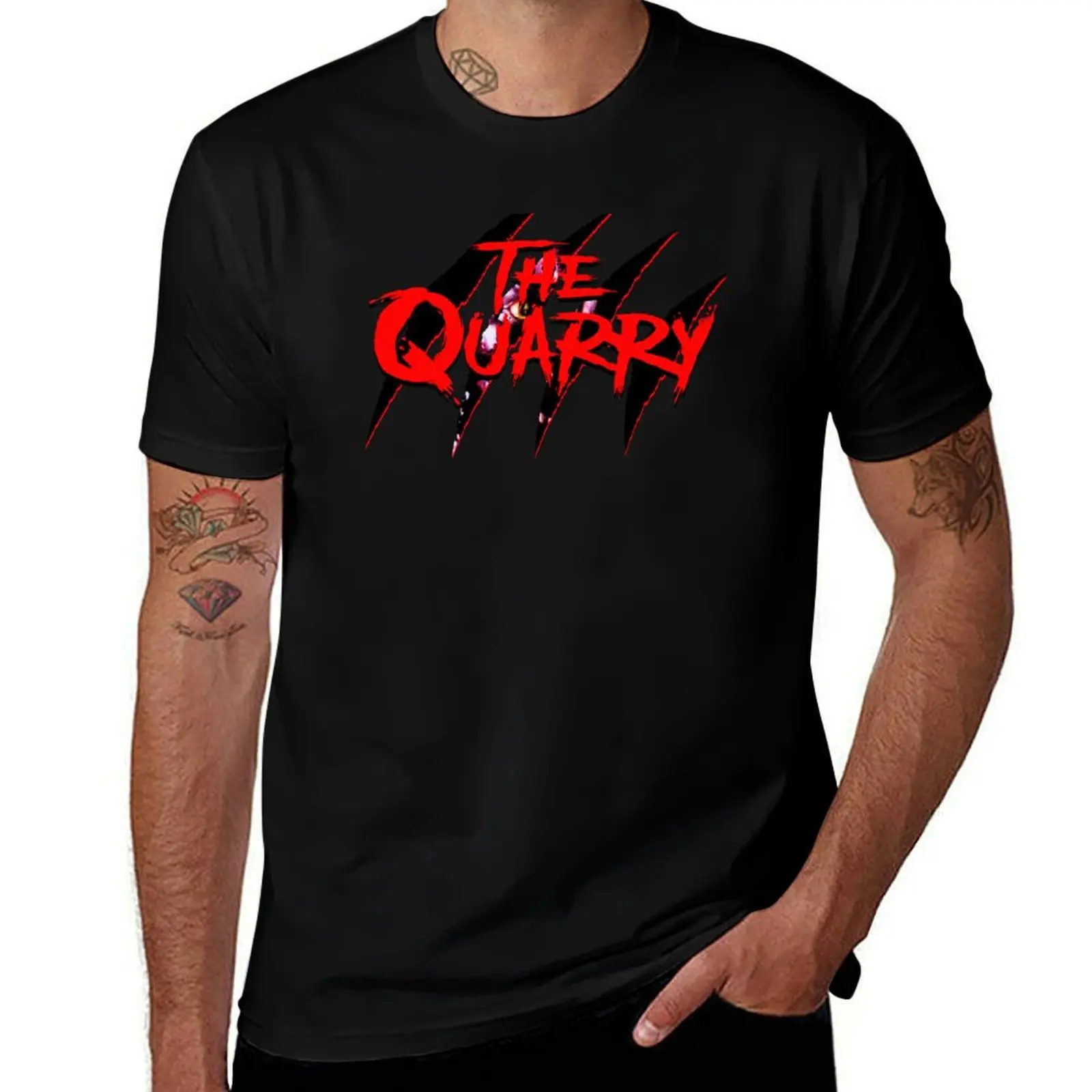 Hackett's Quarry Summer Camp The Quarry Monster Eye T-Shirt Utility Work Short Sleeve Top T-Shirt