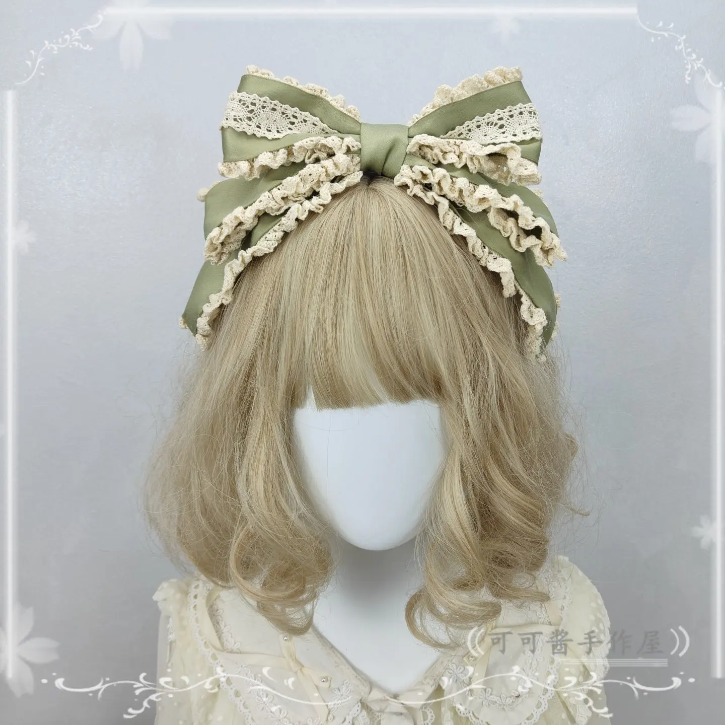 

Аксессуары для волос в стиле Лолита: кружевной женский ободок с большим бантом KC