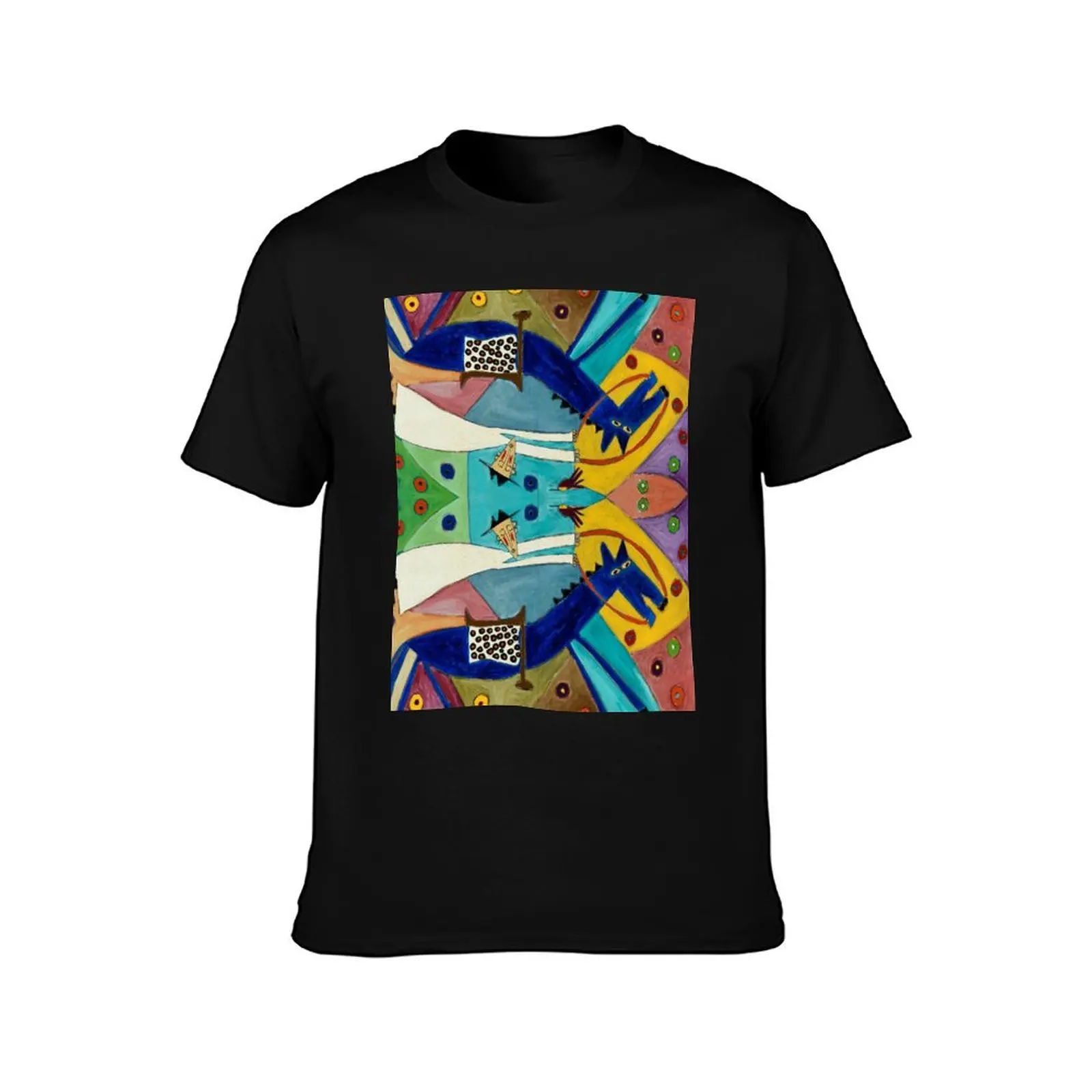 Catching the Wild Spirit - Prismatic Blue T-Shirt summer clothes oversized graphic tee t shirt men 100℅ cotton