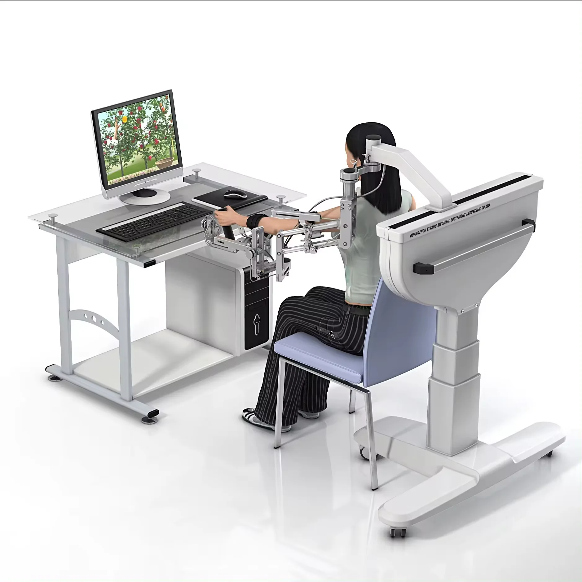 نظام التدريب على إعادة تأهيل الروبوت للأطراف العلوية الطبية، إعادة تأهيل الأطراف العلوية، نظام التعليقات والتدريب الذكي