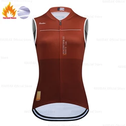 Women Winter Cycling Clothing Sleeveless Cycling Vest Mtb Sports Team Bicycle Jersey Thermal Jackets Warm Fleece Cycling Clothes