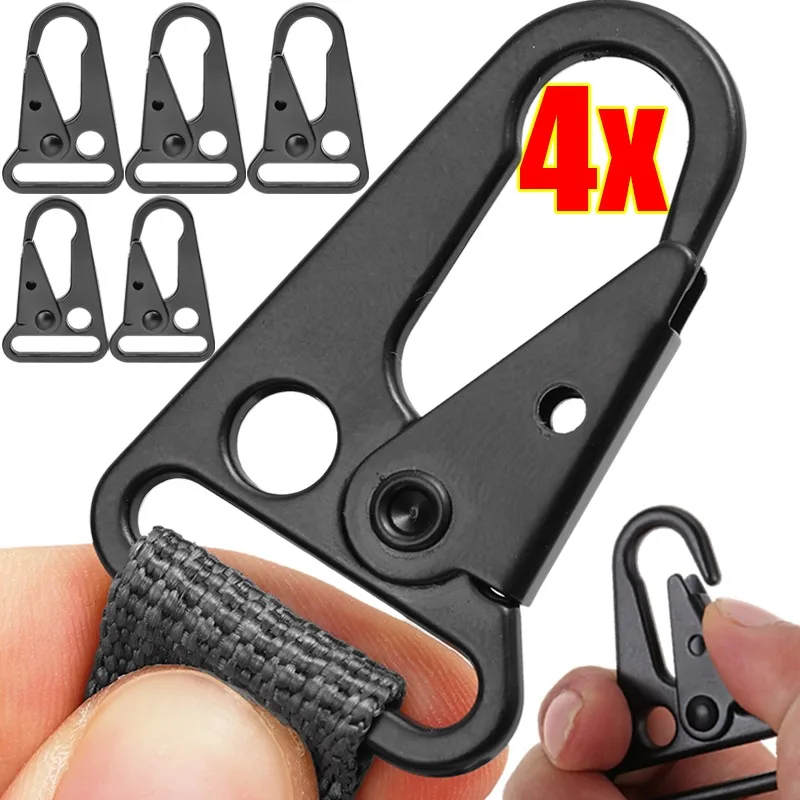 4/1pcs Eagle Mouth Replacement Hook Belt Carabiner Strap Buckle Outdoor Hanging Carabiner Clips Climbing Aluminum Alloy Tool