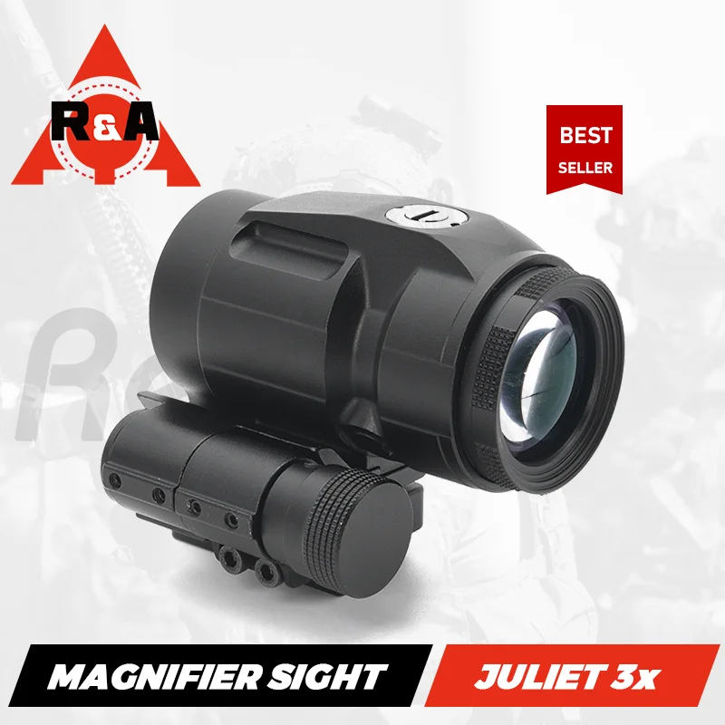 JULIET 3X Magnifier Scope Flip to Side QD Absolute Co-Witness Lower Third Mount