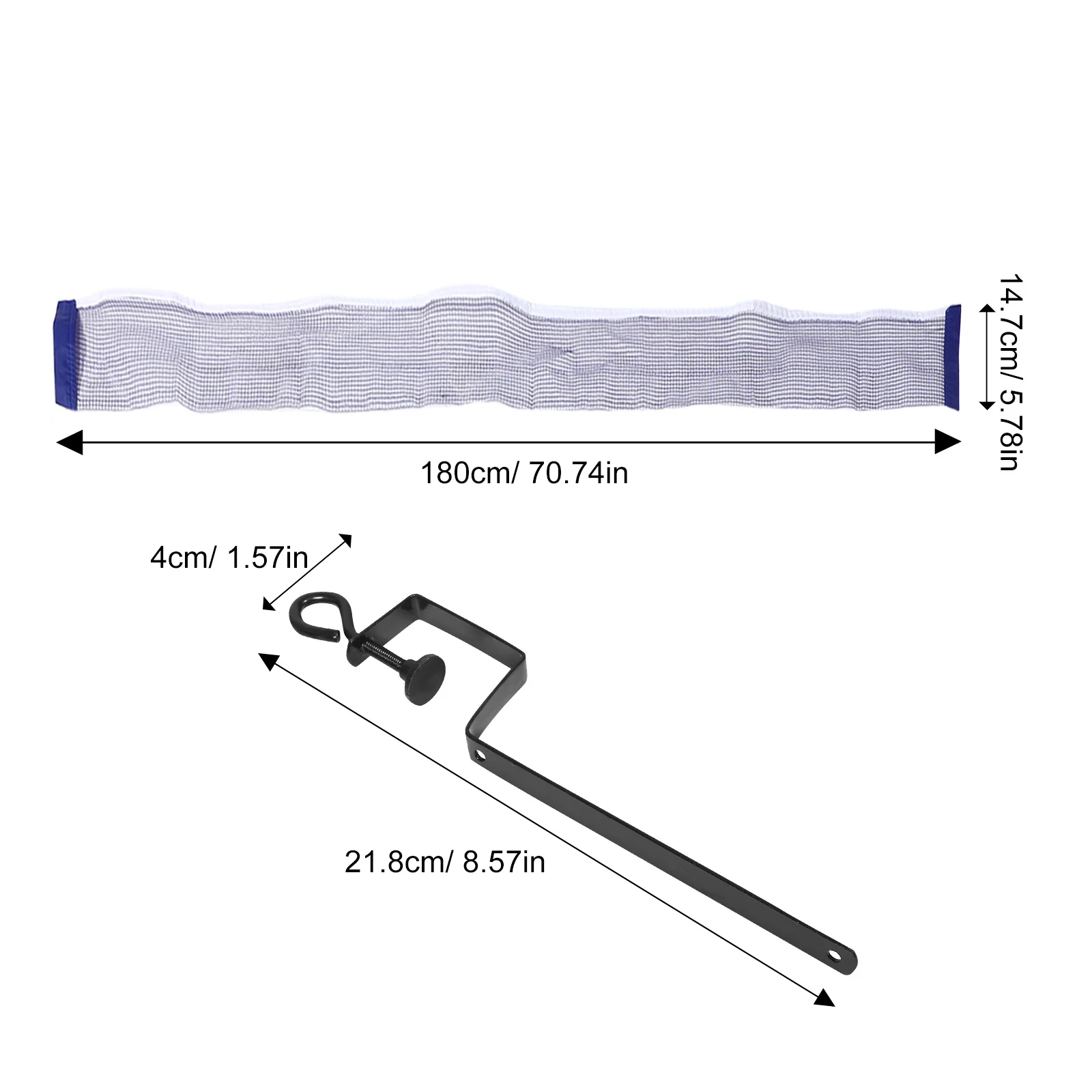 شبكة تنس الطاولة ومجموعة ما بعد قابلة للسحب لأي طاولة بإطار حديدي قوي، معدات ممارسة التدريب سهلة الإعداد