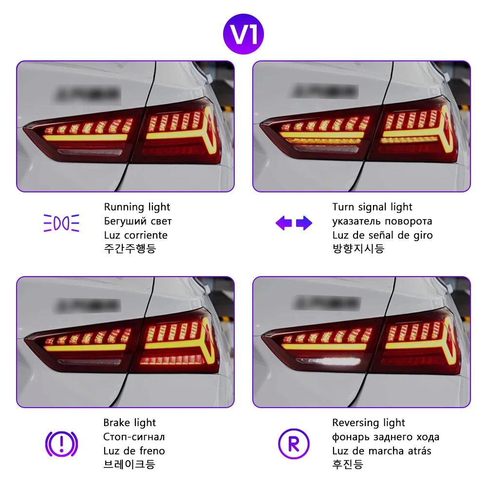 

2PCs LED Tail Lights For Chevrolet Malibu XL 2016-2022 DRL Fog Reverse Brake Signal Plug And Play Car Rear Tail Light Assembly
