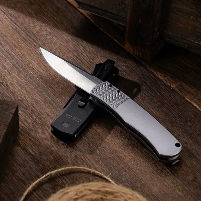Free Wolf MF01 154-CM Blade Pocket EDC Folding Knife Aluminium Alloy Handle Bearing Outdoor Camping Survival Kitchen Knife