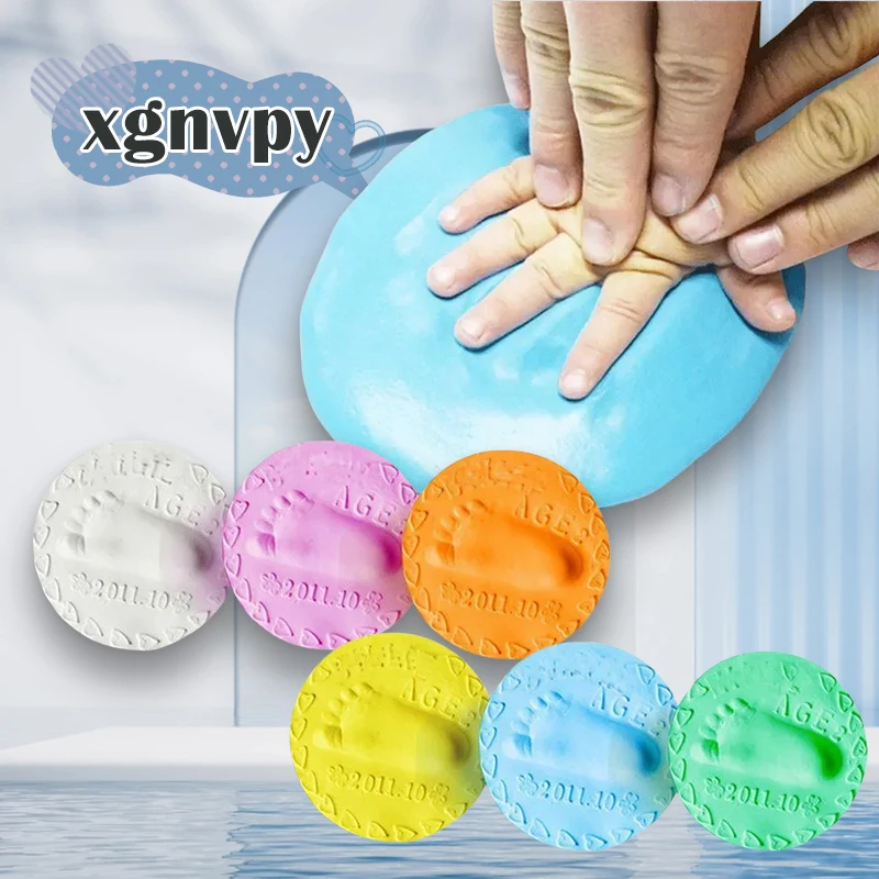 Baby Care Air Drying Soft Clay Baby Handprint Footprint Imprint Kit Casting Parent-child Hand Inkpad Fingerprint Kids Toys 20g