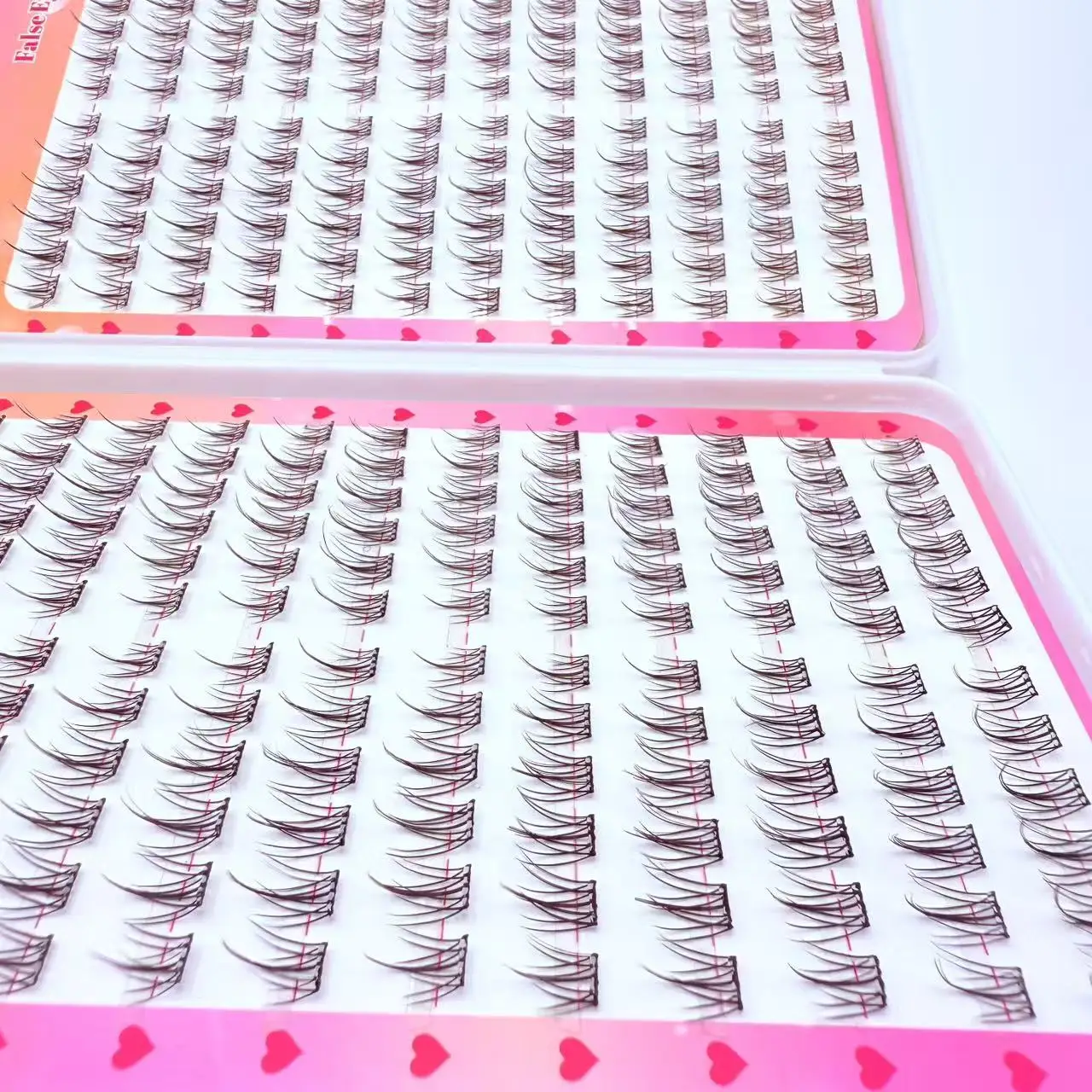 Hot Selling No Glue Individual Eyelash Extensions Kit 288 Clusters 24 Rows False Eyelash with Tweezers for Daily Makeup Party