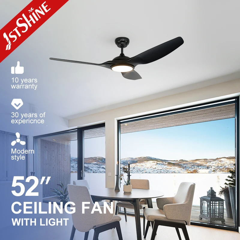 1stshine LED Ceiling Fan Modern Dimmable 3 Color LED 220V Remote Control Lighting Ceiling Fan