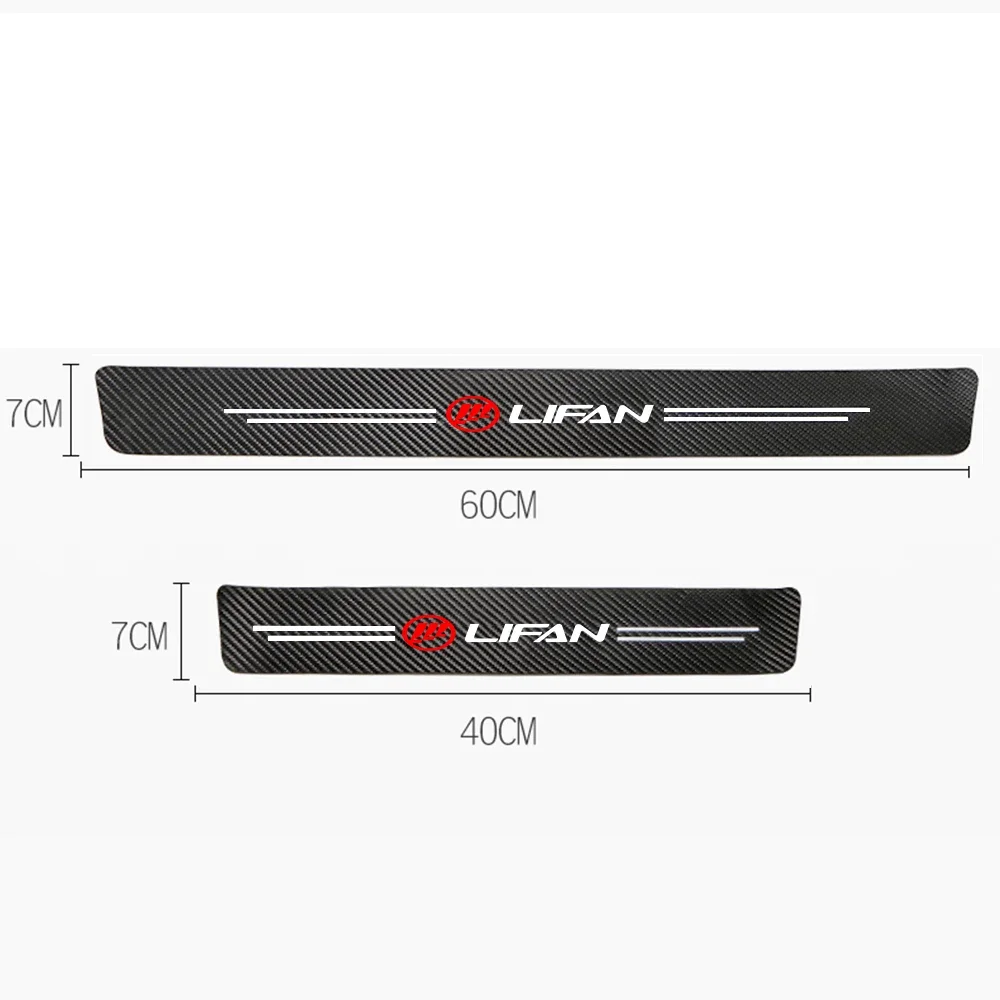 Car Sticker Carbon Fiber Decorative Strip Door For Lifan 620 ev 530 x70 720 650 X60 125CC X50 320 150cc Auto Accessories