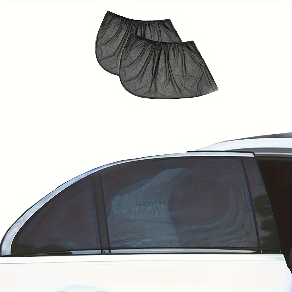 1Pair Car Sunshade Curtain Universal Automobile Mosquito-Proof Window Screen Car Windows Sun Protection Front/ Rear Useful