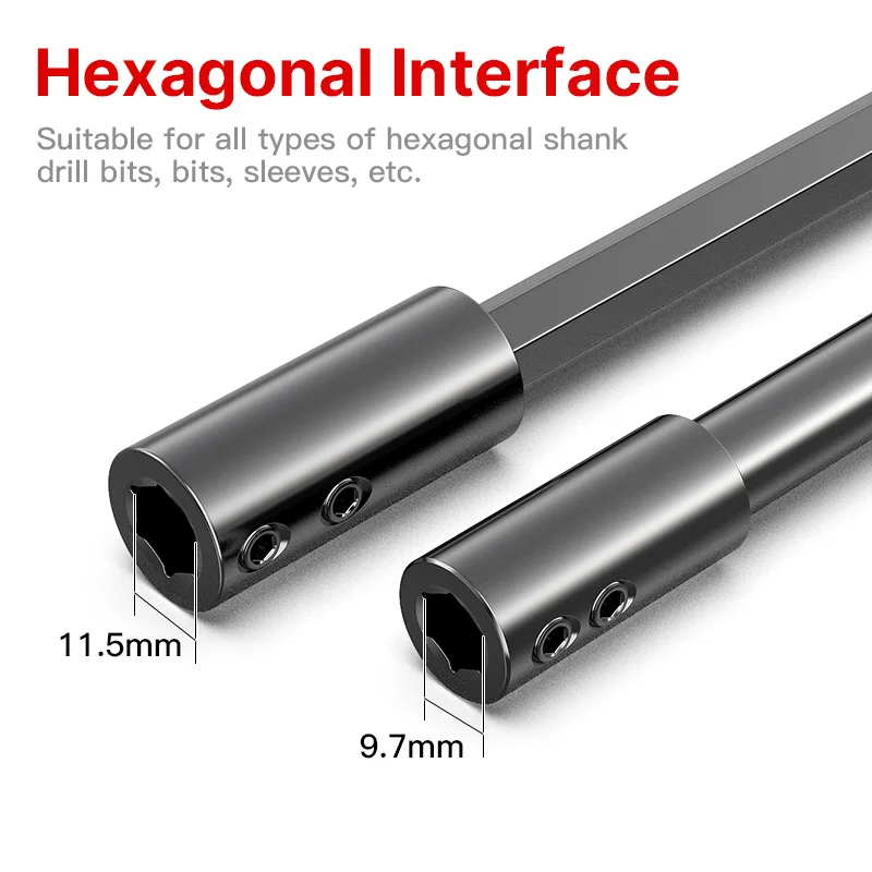 Extendable Rods for Impact Wrench Drill 6.35MM Drive Socket Adapter Long Extension Bar for Electric Tools Power Tool Accessories