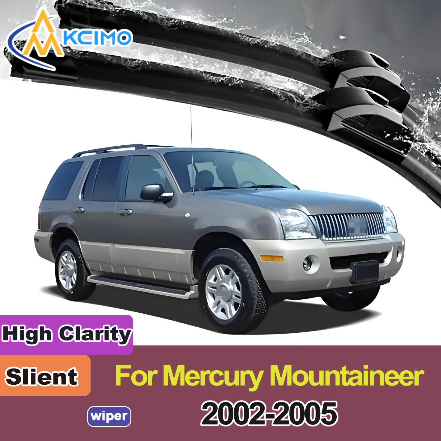 

2PCS New Front Windshield Wiper Blade for Mercury Mountaineer 2002-2005 Front Windshield Auto Wipers Blade Accessories 2005 2004