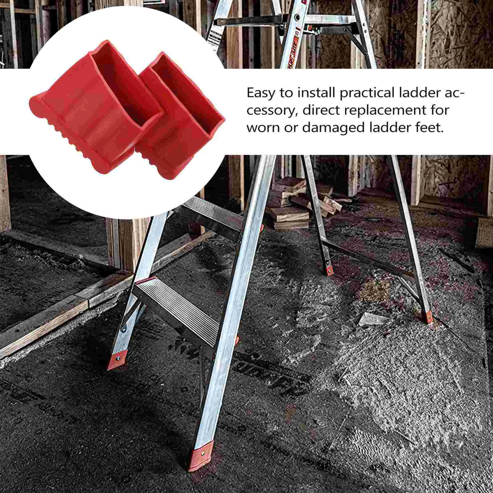 2pcs Ladder Pad Ladder Foot Cushion Rubber Step Ladder Foot Pad Ladder Part
