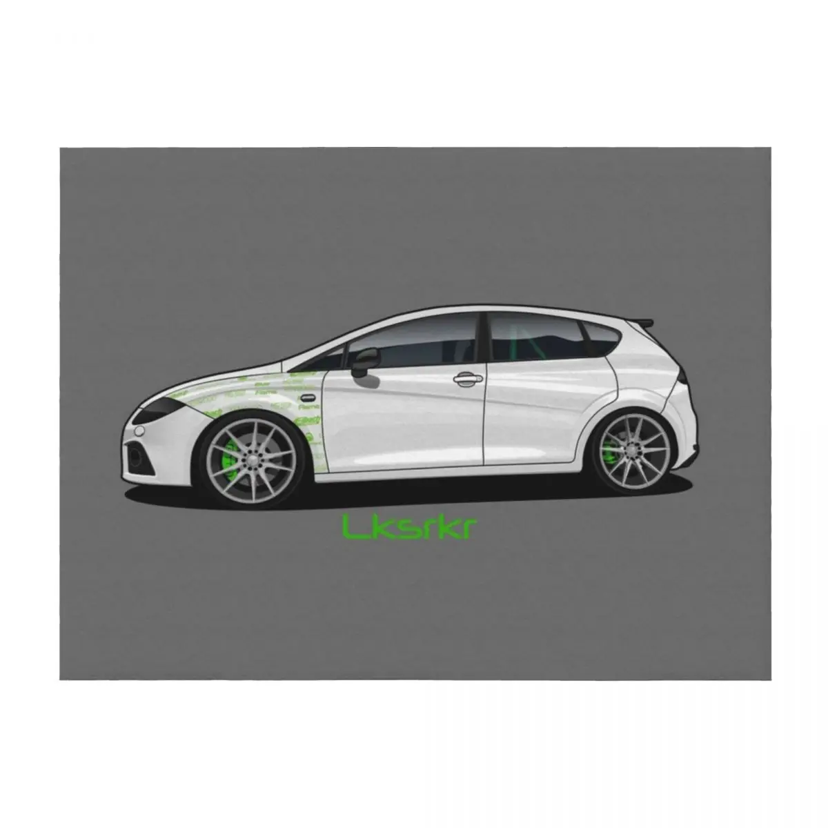 

Seat Leon artwork Throw Blanket Cute Winter beds Furrys Flannel Fabric Blankets