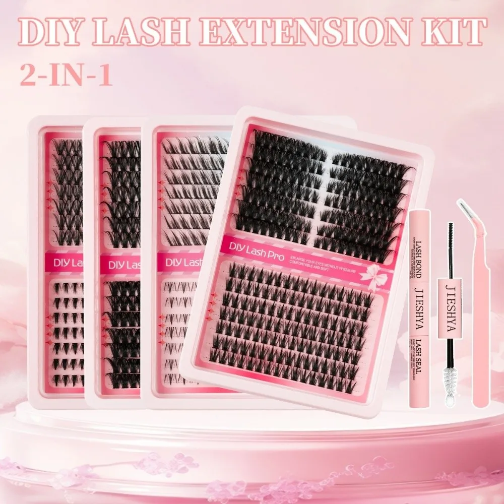 40D Cluster DIY Lash Extension Premium Mink Invisible Band False Eyelash Extension Cat Eye Style Manga Lash Cluster Eyelash