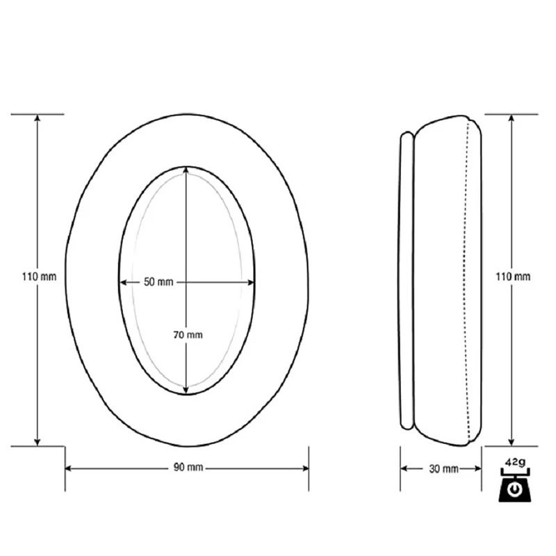 Cuscini per le orecchie di ricambio paraorecchie paraorecchie accessori per auricolari custodia nera per sfiato per ATH M50X, M40X, M30X, Hyperx