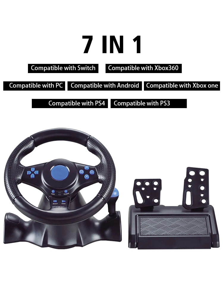 DATA FROG Racing Steering Wheel Vibration Controller Gaming Simracing Car Pedal For Nintendo Switch Playstation4 PS4 Xbox One PC