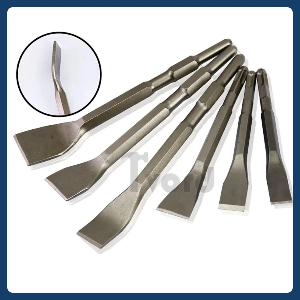 

1PC Electric Hammer Elbow Chisel 180/200/280mm Electric Hammer Impact Drill Bit Hexagonal/Round Handle Wall Piercing Flat Chisel