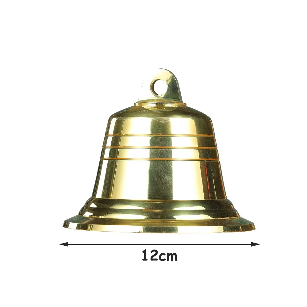 Engraved Bell Yellow Copper Wind Chime Anticorrosion Clear Resonant Tone Rich Resonant Sound Sturdy Construction