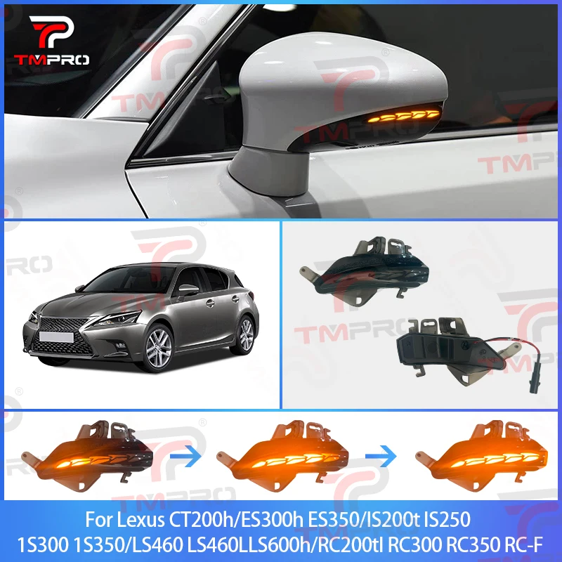 

FOR Lexus LS460 ES300 ES350 IS GS RC CT200h rearview mirror running light Dynamic blue white day running light welcome light