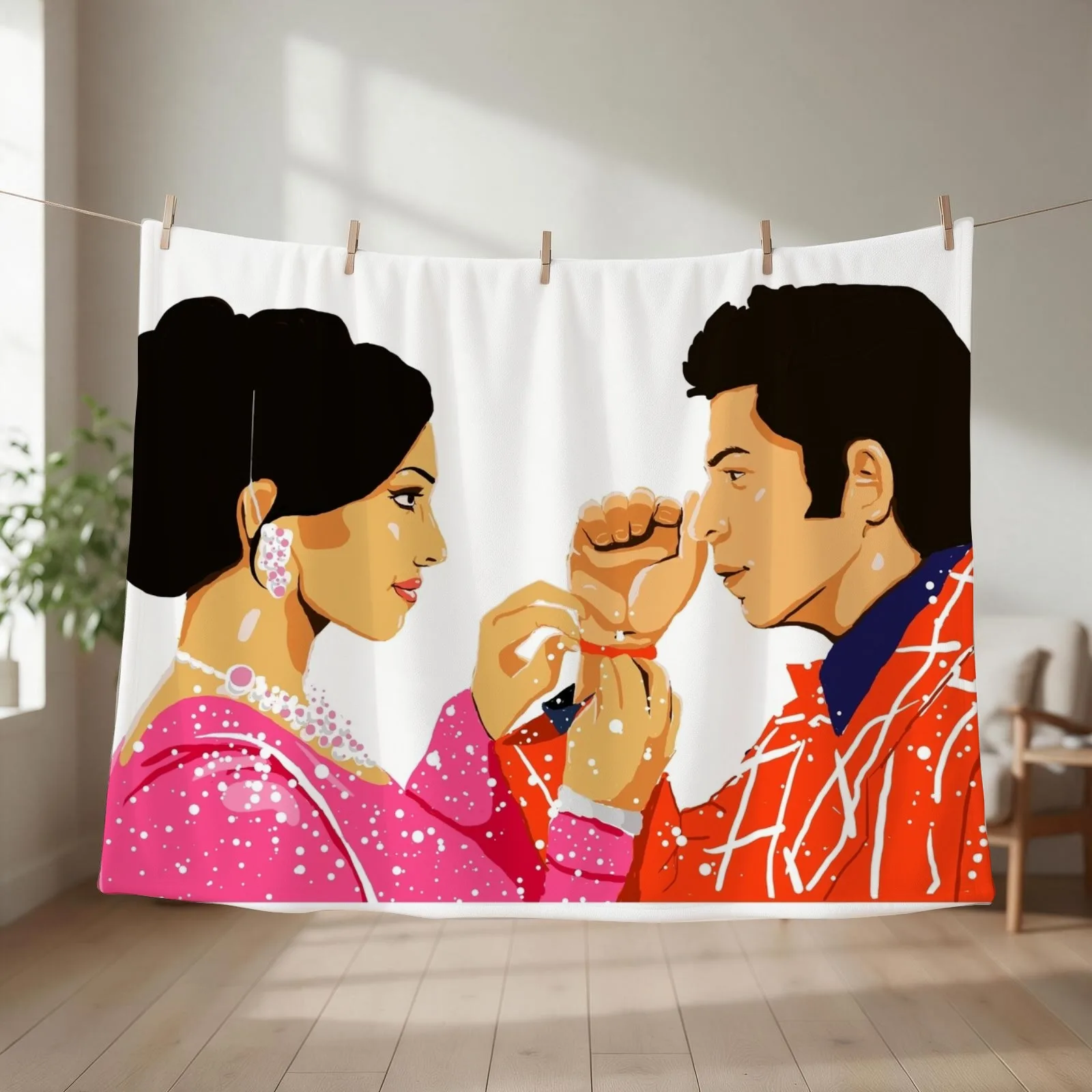 Om Shanti Om Throw Blanket Shaggy Luxury Throw Stuffeds Retros Blankets