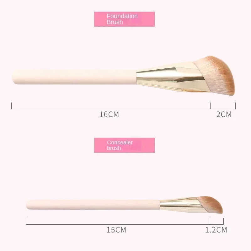 1/2pcs Foundation Brush Oblique Head Concealer Brush Face Liquid Cream Powder Make Up Brushes Face Contour Beauty Tool