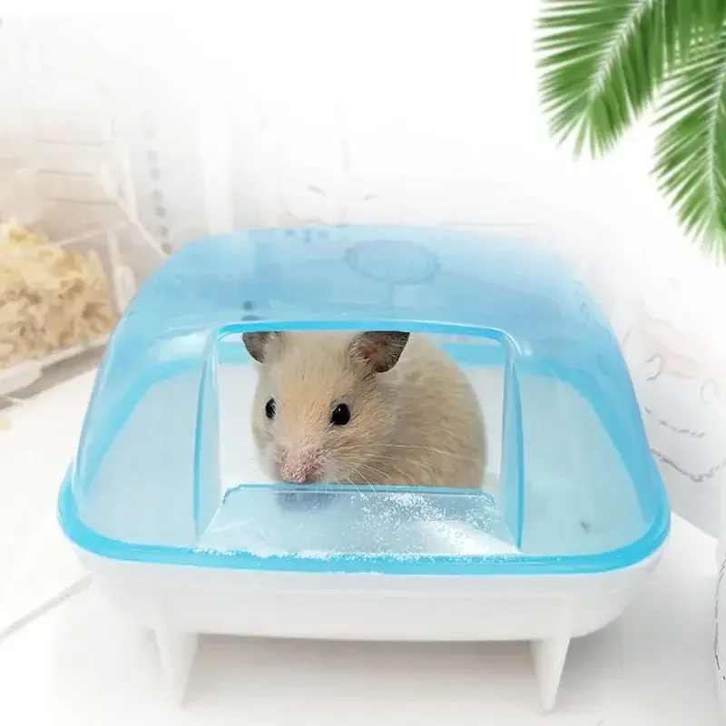Totoro Hamster Sand Bath & Toilet - klatka 2 w 1 dla świnek morskich, podwójne zastosowanie do dekoracji łazienki dla zwierząt z mini akcesoriami