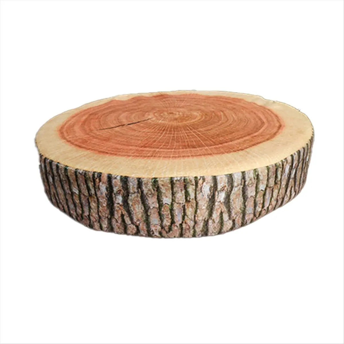 ABNH Decorative Wood Circle Seating Floor Cushion Soft Printing Decor Ginkgo Tree Cushion